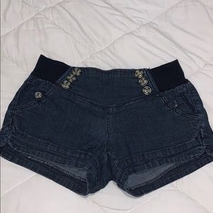 Dark denim shorts